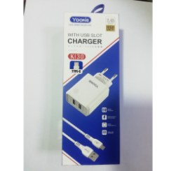 Yookie Charger 2 Output and roid and IOS KI30 2.4A and Type c cable